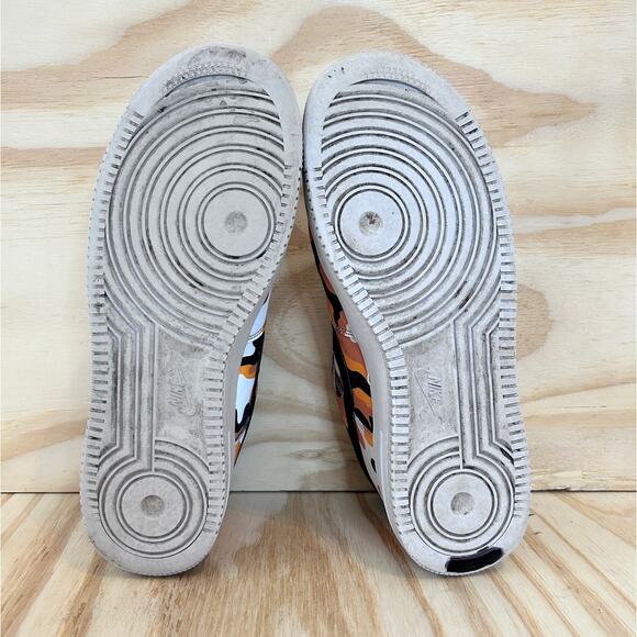 Nike - Air Force 1 Low Camo - Sneakers - Orange/White - Men's - 9 - 823511-800 - Picture 8 of 9